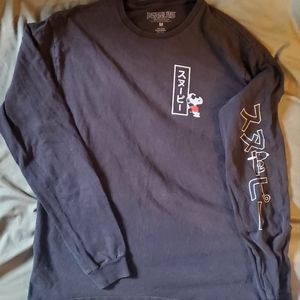 Peanuts Japanese Pink Long-sleeved Shirt (Size M)